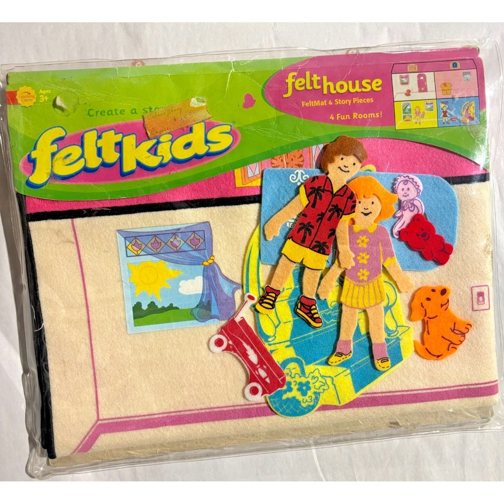 FeltKids Felthouse Felt Board Story Set 4 Rooms Learning Curve Ages 3+